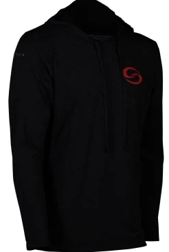 Strike King ANETIK Long Sleeve Low Pro Tech Hoodie Charcoal Heather| Apparel